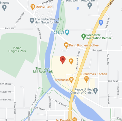 Map to Skare Spine and Performance in Rochester, MN